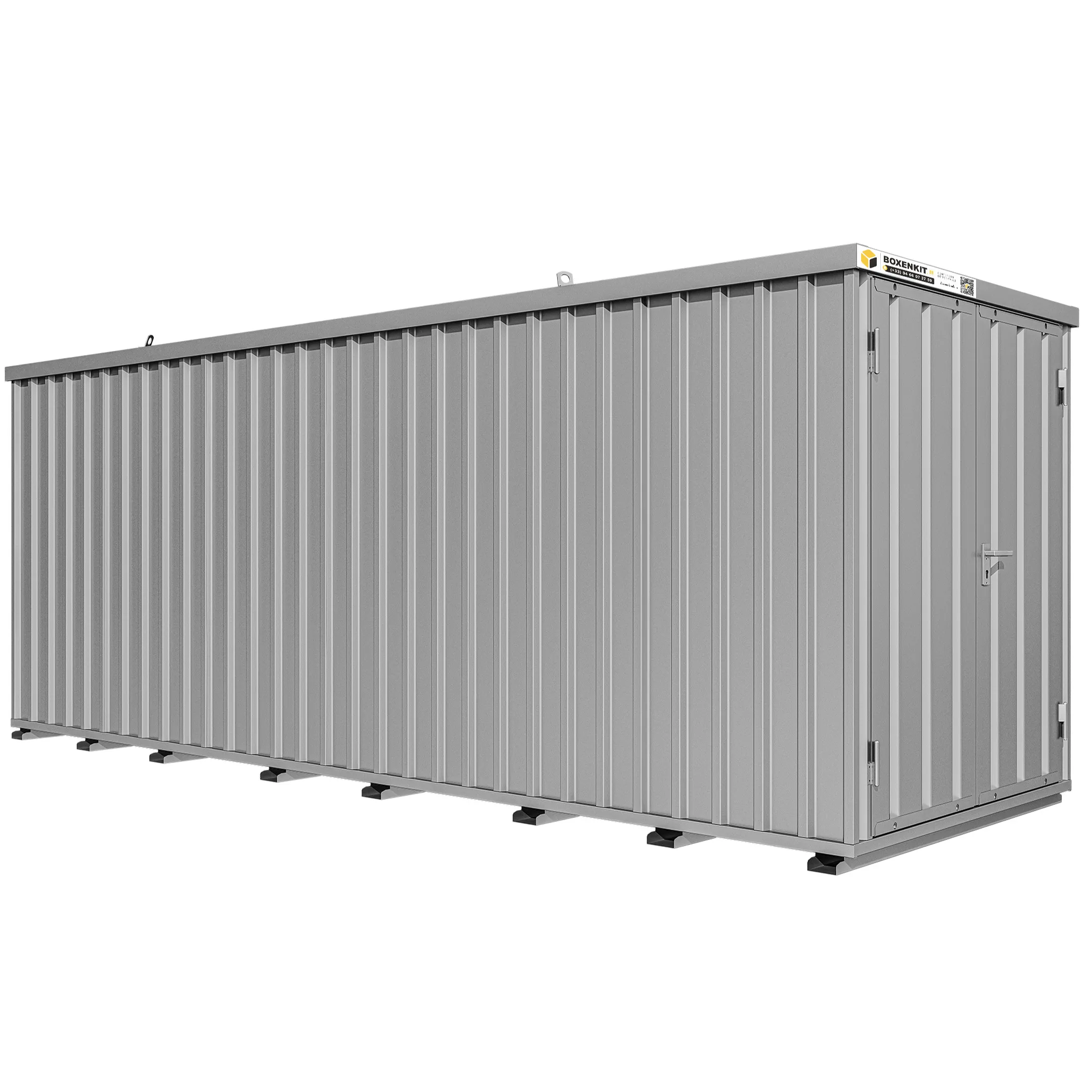 Container 20 Pieds Grande Hauteur Double Porte — Petit Côté
